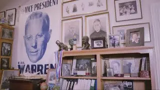 Son of Chief Justice Earl Warren shows political memorabilia, artifacts
