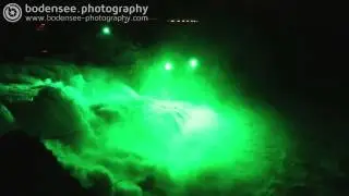 Rheinfall - Der Rheinfall erstrahlt in Gr&uuml;n - St. Patrick's Day, 17.03.2015