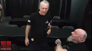 Iron Maiden&rsquo;s Bruce Dickinson Greets Paul Di&rsquo;Anno #ironmaiden #dianno