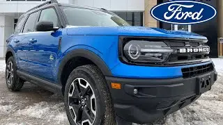 2022 Ford Bronco Sport Outer Banks 4x4 w/ Tech Package in Velocity Blue Walk-Around