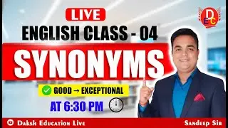 English Synonyms Live Class - 04 for SSC CGL