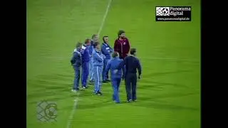 Prominente im Elfmeterschie&szlig;en: Dirk Heyne, Joachim Streich, Eberhard Vogel, Gottfried Weise, u.a.