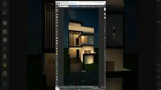 5 Marla modern House Front Elevation Vray Rendering #grand_skills #architecture #architecturerender