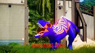 Superhero Dinosaur Fight: Batman Megalodon vs Spiderman & Wolverine vs Deadpool &ndash; Jurassic World Ev1