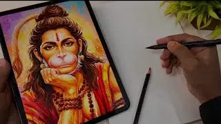 Step By Step Angry Hanuman Ji Drawing, Pencil Sketch 🔥
