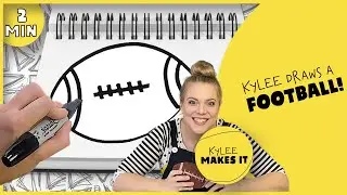 How to Draw a Football | Learn How to Make a Football Drawing in this Easy Art Video for Kids