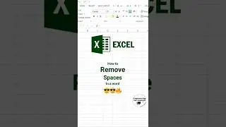 Remove space in word | Excel | #excel #shorts #find #replace #remove #education