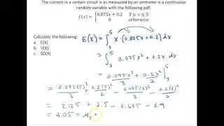 Expectation and Variance for a General Continuous Random Variable - Circuit Example