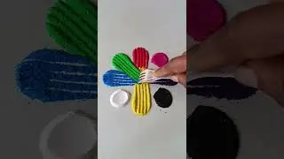 simple Rangoli, satisfying rangoli, Easy rangsatisfying #asmroli, Tricks and tips,ASMR#rangoli