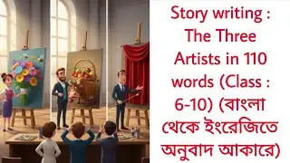 Story writing The Three Artists in 110 words | A Competition of Three Artists