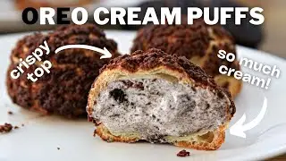 Oreo Cream Puffs Recipe | Choux au Craquelin