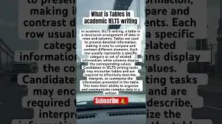 Tables in IELTS Writing Task 1 - Academic