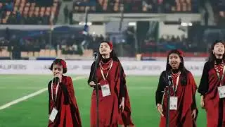 Meghalaya girls mesmerize with 'Vande Mataram' at Asian Cup! 🇮🇳 #ProudMoment #VandeMatara