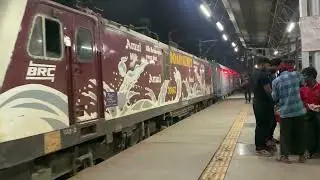 Last ICF run and 1st LHB run of 11088 PUNE Veraval express. BRC WAP 5.