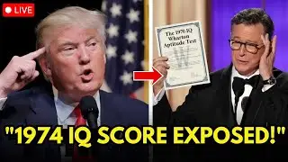Стивен Кольбер раскрывает результаты теста на IQ Трампа, пройденного в Уортонской школе бизнеса в...