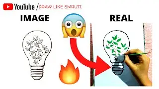 Amazing Bulb Easy Drawing Step BY Step |Draw Like Smruti 💡