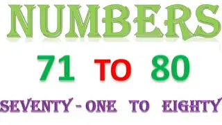 Numbers name 71 to 80 with spelling ll 71 to 80 numbers with spelling  ll Spelling 71 to 80 numbers