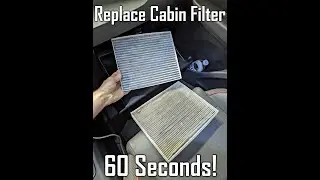 Как заменить салонный фильтр за 60 секунд! #cabinairfilter #airfilter #cabinfilter #hvac
