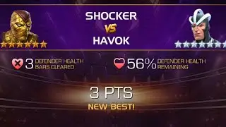 SHOCKER is very effective against Coliseum HAVOK | 3 health bars |