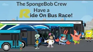 The SpongeBob Crew Have a Ride On Bus Race!