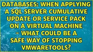 When applying a sql server cumulative update