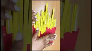 DIY paper craft | paper French fry 🍟 #love #art #craft #papercraft #diy #trending