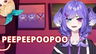 Selen tries not to laugh, fails, recites 'Wet *ss Pomu'