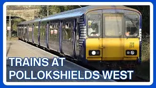 TRAINS at POLLOKSHIELDS WEST railway station