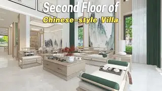 Second Floor of Chinese-style Villa,Amazing Double-Height Living Room#interiordesign#homedecorideas