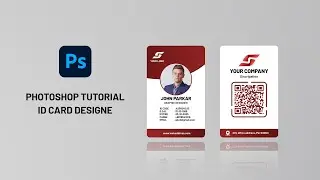 how to Professional ID card design in Photoshop  #photoshoptutorials