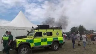 UK Specialist Ambulance Service Offroad Response Vehicle 417 Land Rover Defender Welland Steam Rally