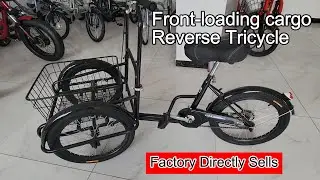 Reverse tricycle bicycle | Cargo trikes for adults | Front-loading cargo 3-wheel bicycle