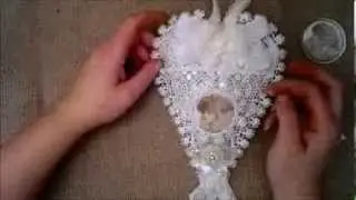 Non sew burlap and lace heart