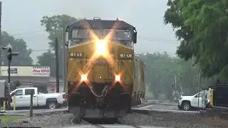 Solo CSX AC44CW 141 Leads a Local in the Rain on 5/4/19