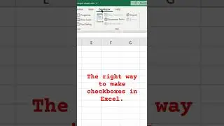 The right way to make checkboxes in Excel