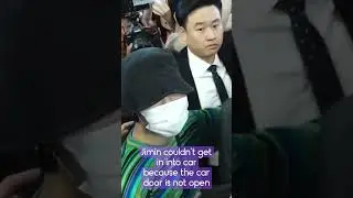 #jimin couldn't get into the car because the car door is not open |Rest well baby