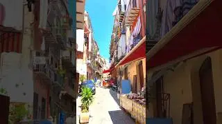 SICILIAN STREET LIFE! 🇮🇹 Narrow Alley & Hanging Laundry in Palermo! 🍋 Market VIBES! 🤩