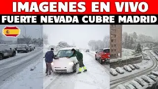 URGENTE: TORMENTA DE HIELO SEPULTA MADRID BAJO NIEVE, MILES DE AFECTADOS Y VEH&Iacute;CULOS ATRAPADOS