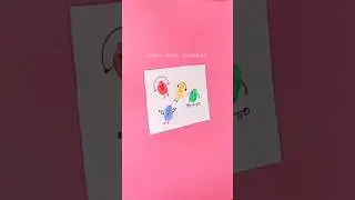 Creative Finger Print Art 😱😱 #tutorial #satisfying #shortsvideo #art