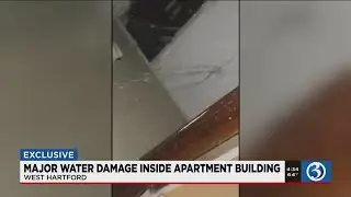 Video: Heavy rain causes major damage inside West Hartford apartment