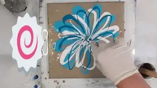 Wonderful Dutch Pour With Cells, Lace And Clouds For Beginners #fluidart #acrylicpouring #283