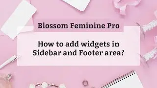 How to add widgets in Sidebar and Footer area | Blossom Feminine Pro WordPress Theme
