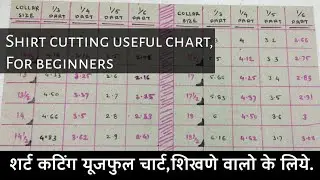 Shirt cutting chart | शर्ट कटिंग चार्ट | #shirtcuttingchart,