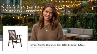 Jensen Outdoor Heritage Franklin Dining Arm Chair 62023 | Luxury Outdoor Entertaining Seat