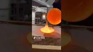 Dog Paw print into Glass RESULTS | Poppy the Glass-blowing Dog Pt2