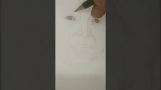 Portrait Drawing Process | From Outline to Realism | Viral Shorts