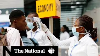 Public health specialist on travel screening, hand shaking during coronavirus outbreak