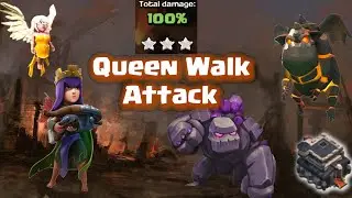 Clash of Clans - Archer Queen Walk + GoLaLoon 3 Star Attack Strategy for TH9