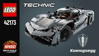 LEGO Technic&trade; Koenigsegg Jesko Absolut Grey Hypercar (42173)[801 pcs] Instructions @SPEEDBrickBuild