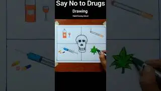 Say No to Drugs Drawing #shorts  #drugabuseawareness #habibdrawingschool